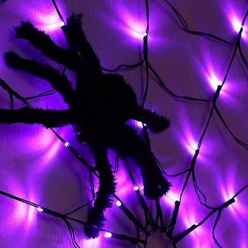 Halloween Spider Web LED Light with Remote Control | Spooky Party Decoration