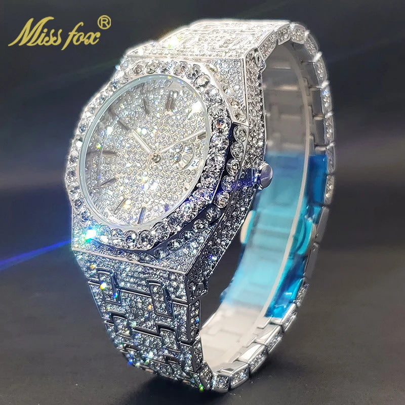Miaafox Rhinestone Luminous Calendar Watch | Elegant Women's Fashion Watch