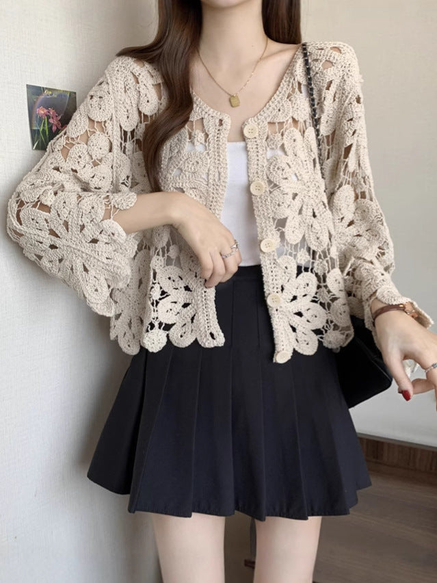 Knitted Cardigan Top for Women | Soft Knit Button Front Sweater