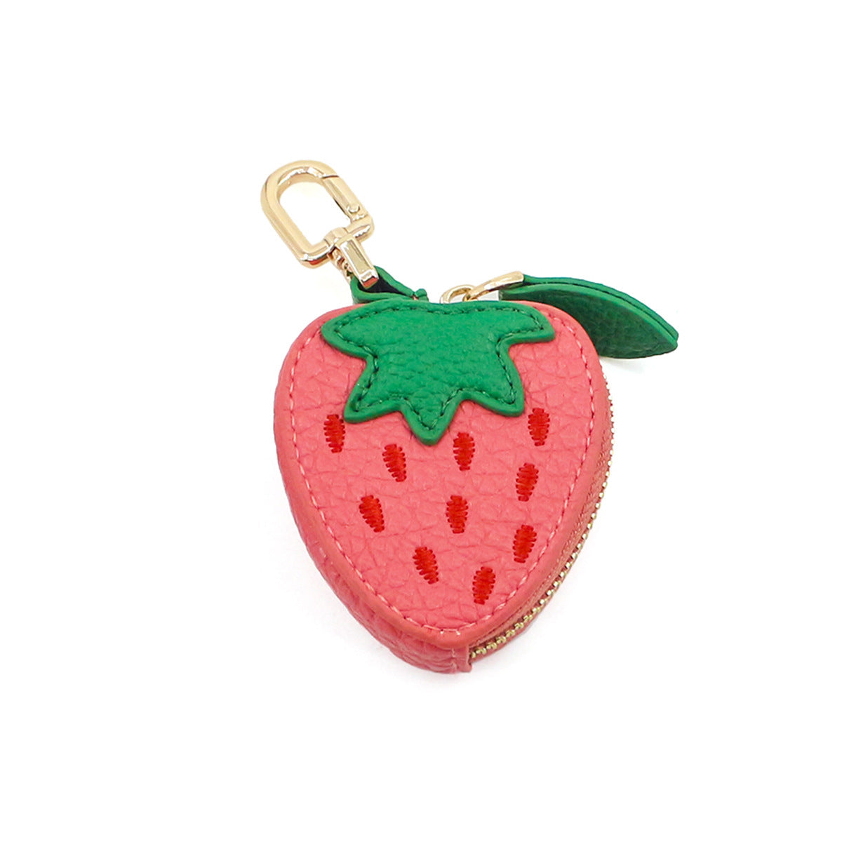 Cute Fruit Design Mini Coin Purse Keychain | Kawaii Zipper Wallet & Bag Charm