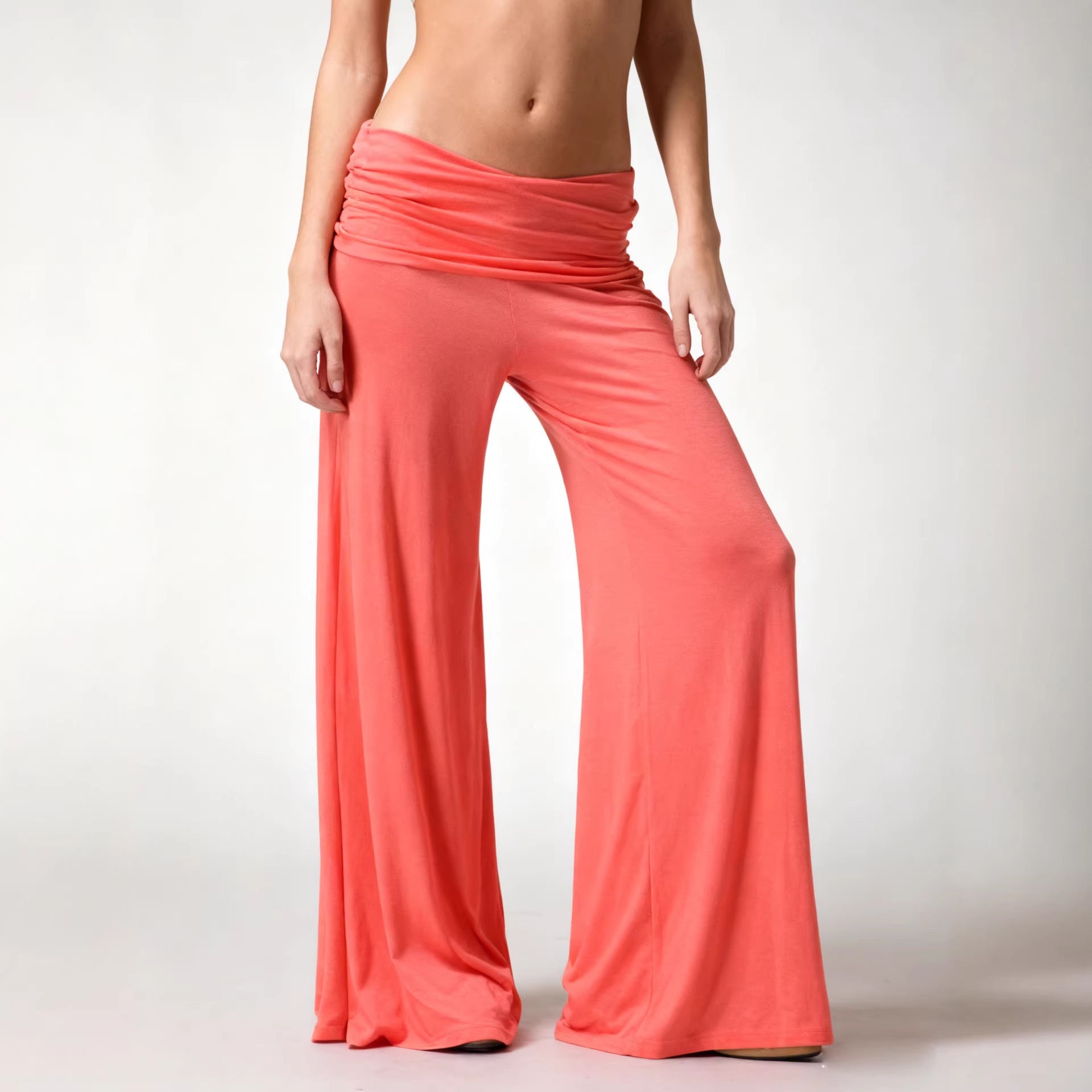 Wide-Leg Yoga Pants for Women | High Waist Loose Fit Workout Leggings