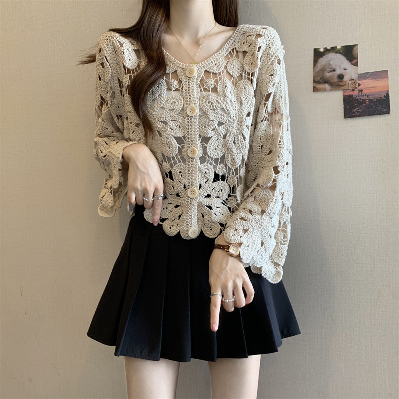 Knitted Cardigan Top for Women | Soft Knit Button Front Sweater