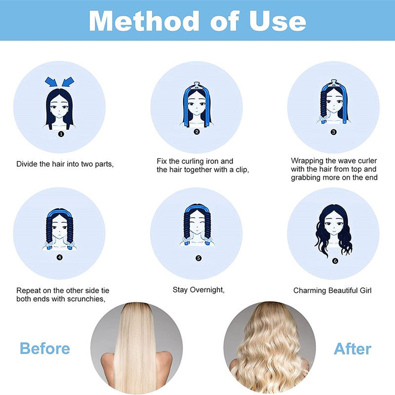 Foam Hair Rollers Set | Heatless Overnight Curls & Easy Hair Styling Tool