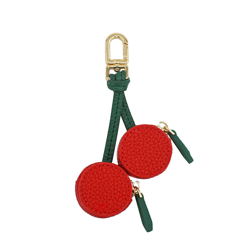 Cute Fruit Design Mini Coin Purse Keychain | Kawaii Zipper Wallet & Bag Charm