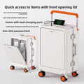 Front Opening Travel Suitcase | Easy Access Carry-On Luggage with Spinner Wheels