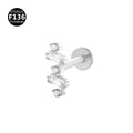 Titanium Alloy Zircon Piercing Jewelry | Elegant Hypoallergenic Ear Piercing Accessories
