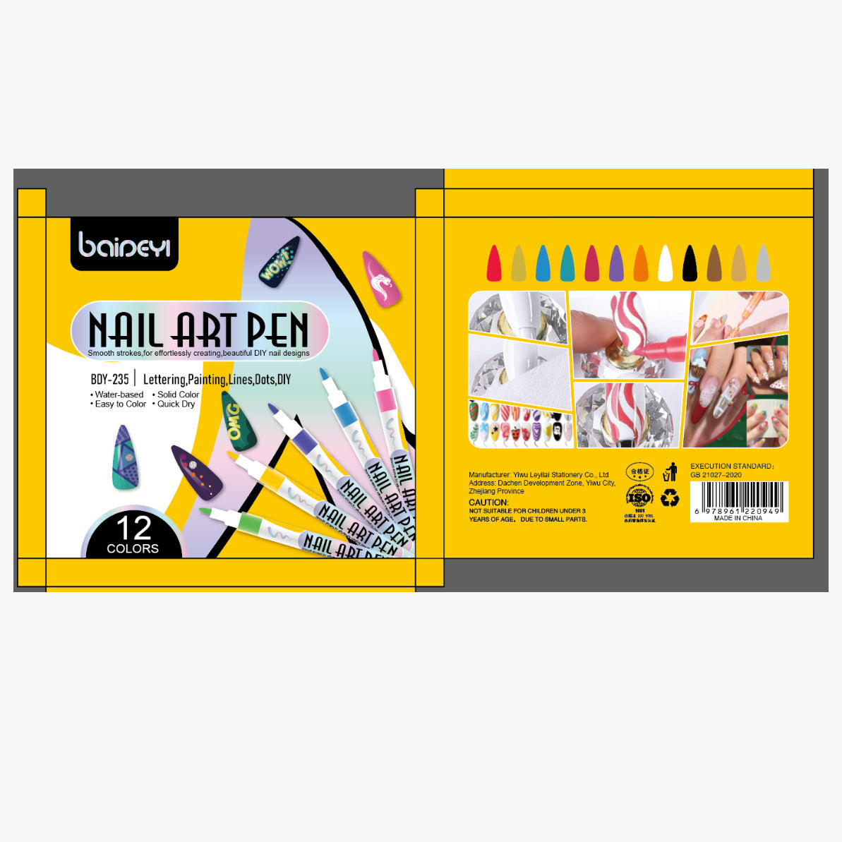 Nail Art Graffiti Pen | DIY Nail Design Tool for Creative Manicures