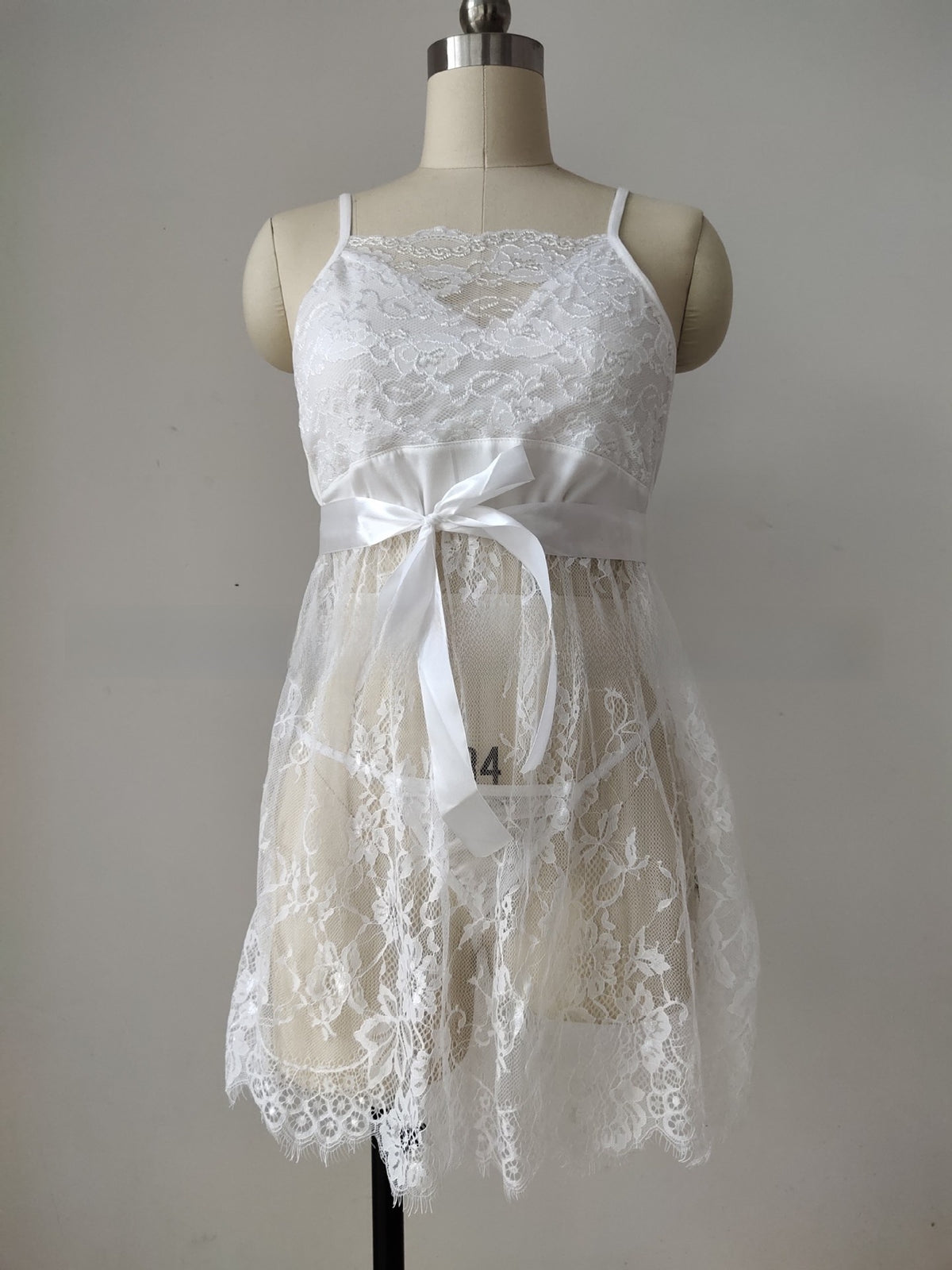 Sleeveless Lace Nightdress with Sling Design  | Elegant Women?s Sleepwear