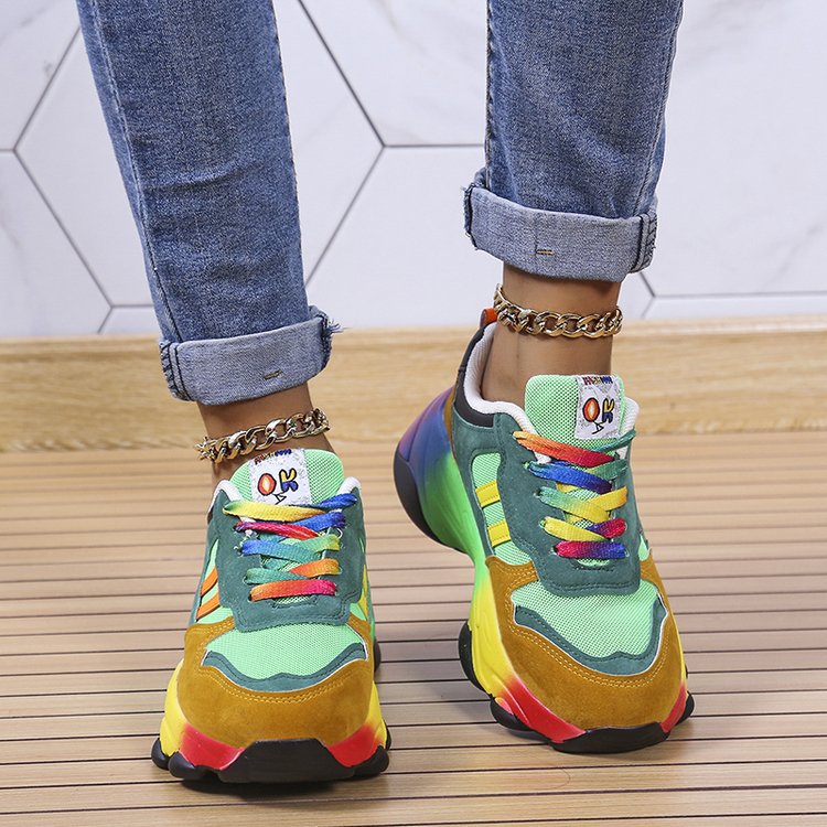 Women’s Casual Platform Sneakers | Comfortable Chunky Sole Fashion Shoes