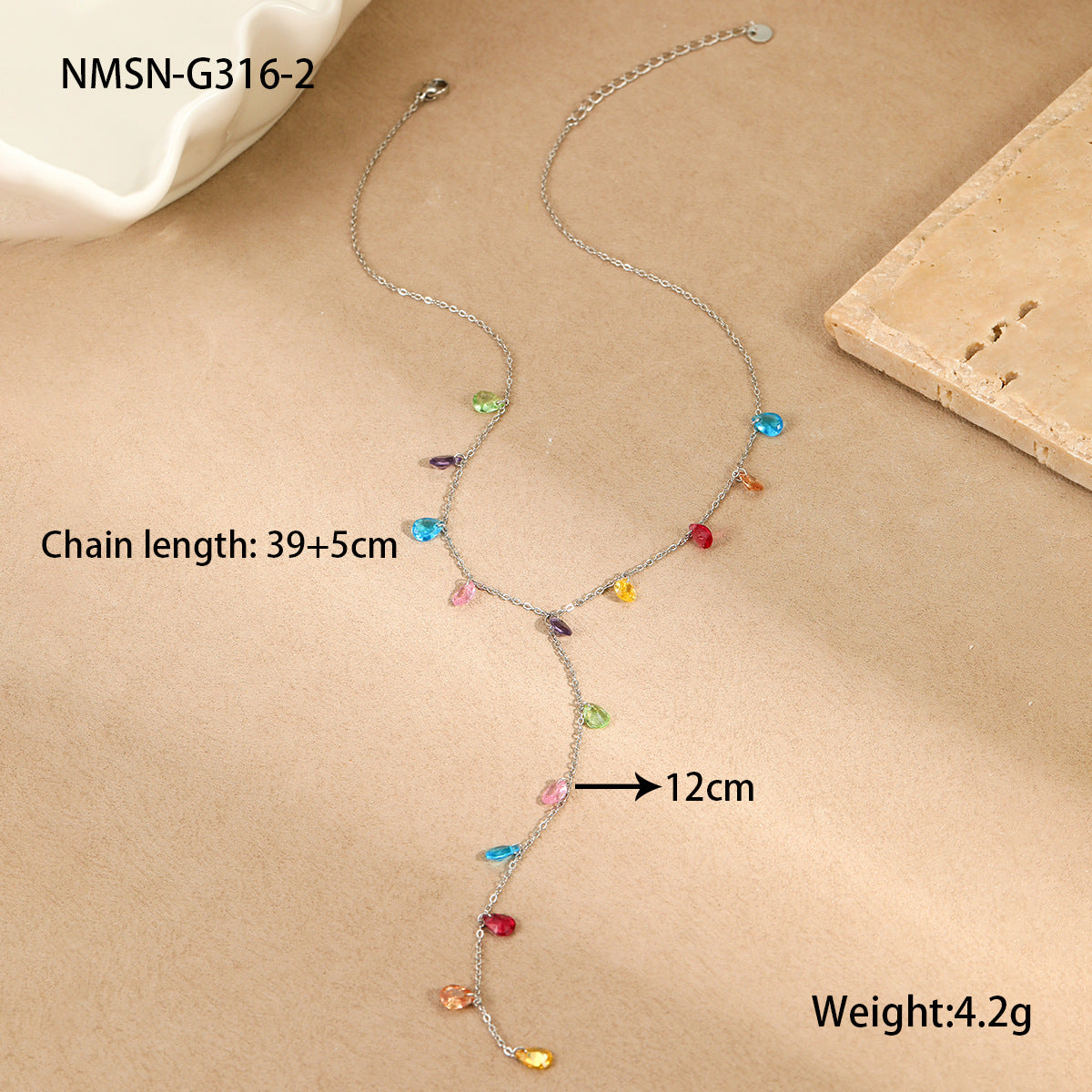 Y-Shaped Tassel Stainless Steel Necklace ? Gold Plated Statement Jewelry