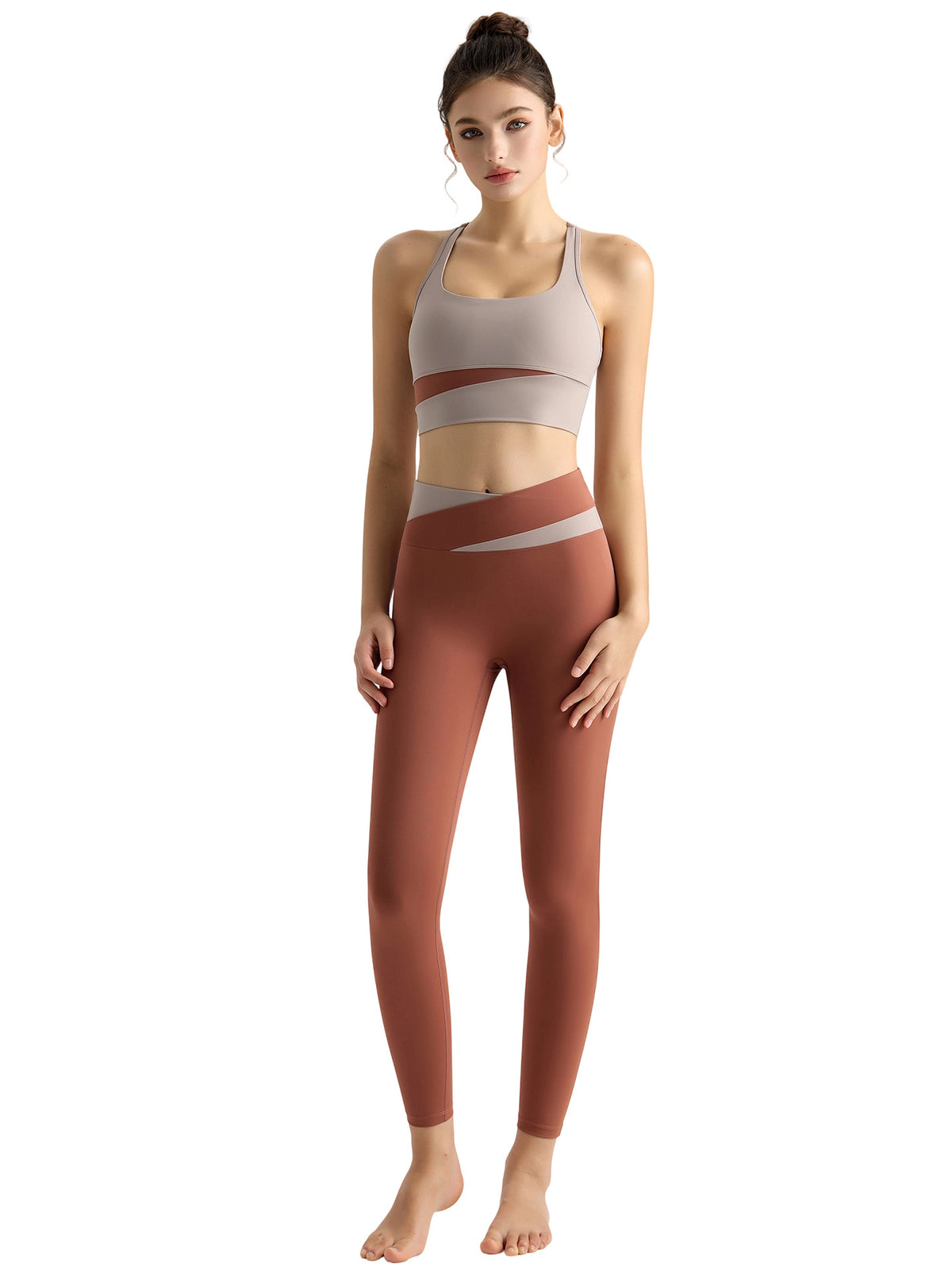 High Waist Yoga Bra and Leggings Set