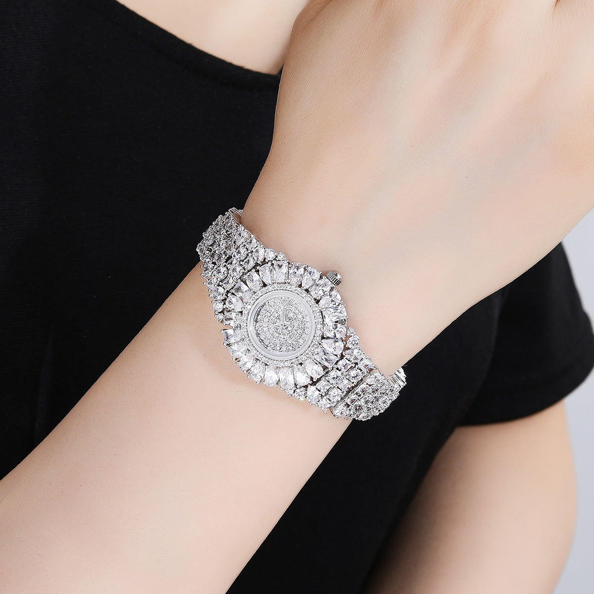 Women's Rhinestone Crystal Dress Watch | Elegant Quartz Wedding Fashion Watch