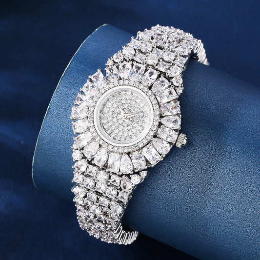 Women's Rhinestone Crystal Dress Watch | Elegant Quartz Wedding Fashion Watch