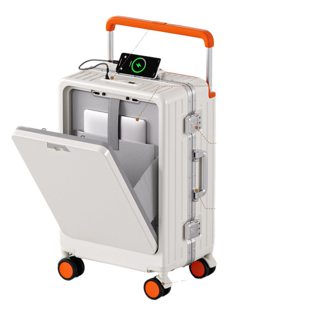 Front Opening Travel Suitcase | Easy Access Carry-On Luggage with Spinner Wheels